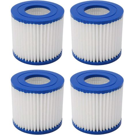 4 Stück Schwimmbadfilter, starke Adsorption, leistungsstarke Filtration, einfache Reinigung, Spa-Filterkartusche