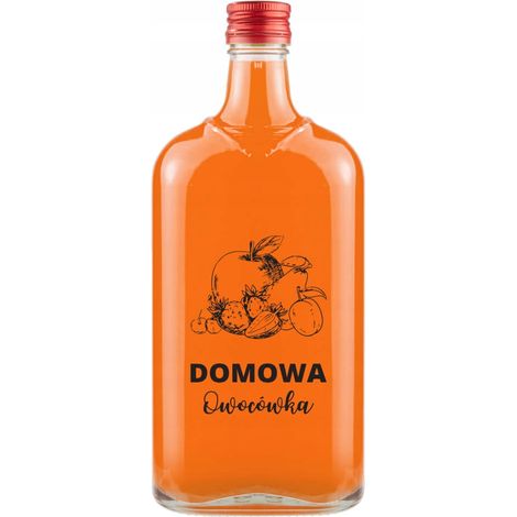Bottiglia CLASSICA da 500 ml con stampa LIQUORE ALLA FRUTTA FATTO IN CASA (1/5)