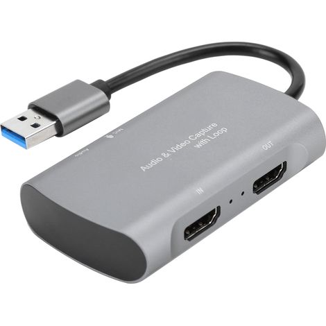 4K HDMI zu USB 2.0 1080p HDMI Spiel-Live-Videoaufnahmekarte Silbergrau Kostenloser Treiber 230 (1/5)