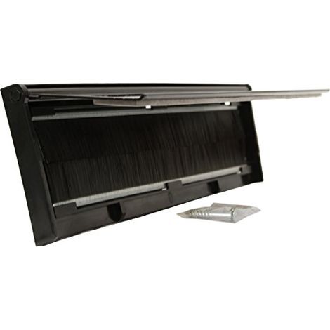 Stormguard 06SR0310000W, cassetta postale interna in metallo, con coperchio nero, 293 x 77 mm (1/3)