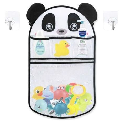 Bath Toy Storage Net with 2 Adhesive Hooks - Hanging Organizer (1/5)