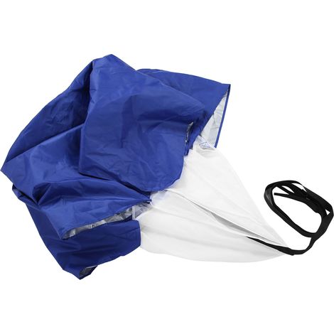 Entraînement de vitesse en course avec traînée de football, parachute de résistance, parapluie bleu pour l'entraînement de force (1/5)