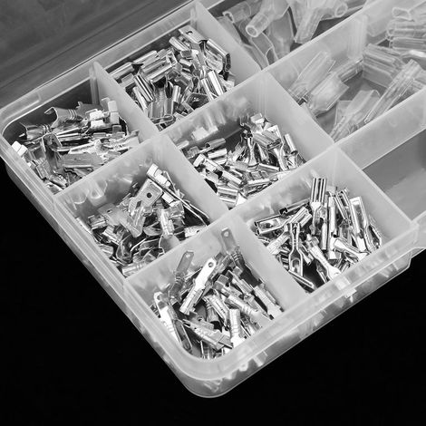 Boîte de 270 cosses nues à insertion en forme de fourche + gaine transparente (1/5)