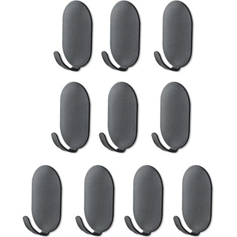 CCYKXA 10er-Pack selbstklebende Haken – Nagelfreie Wandhaken – Robuste Klebehaken für Bad, Küche, Büro, Spüle und Kühlschrank (1/5)