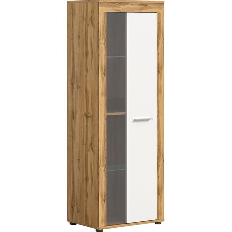 Aosta citrine 1 porte blanc, chêne décor. (1/5)