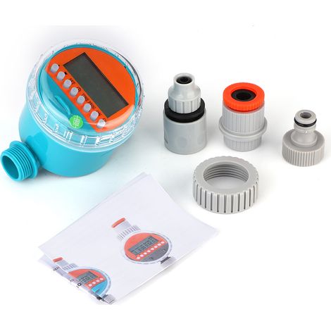 Programmateur d'arrosage automatique G1-1/4 DN32 Robinet électronique à pile Bleu lac Connecteurs rapides inclus pour jardin balcon (1/5)