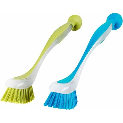 Brosse de vaisselle à long manche avec ventouse, 2 pièces - pour (1/5)