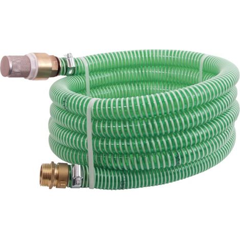 Tuyau d&39aspiration TIP, laiton, 7 m, jusqu&39à 6 bar, avec filtre grossier, pour pompes de jardin et installations d&39eau domestiques, 30907 (1/5)