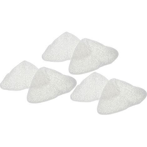 vhbw 6x Cleaning Pad Replacement for Vileda 146576 for Hot Spray Steamer, Steam Mop - Microfibre White