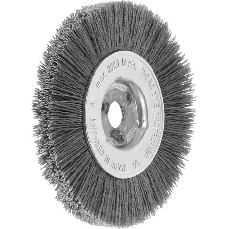 Lessmann Einreihige Rundbürste mikroabrasiv 0,6 mm, SiC 320, Bürsten-⌀xBürstenbreite: 100X12 mm