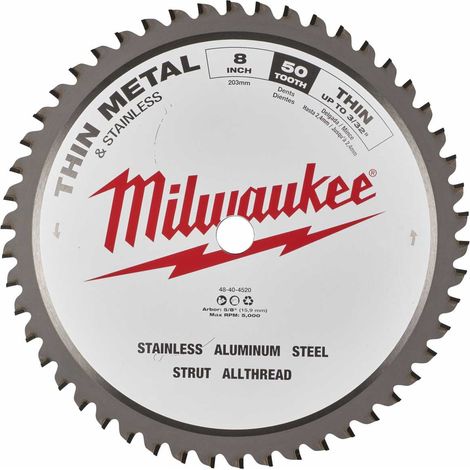 Lame scie circulaire métal MILWAUKEE - 48404 (1/3)