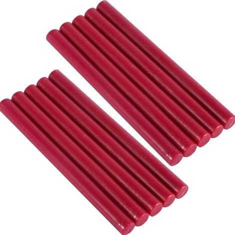 Tikwisdom 10 Sticks de cire d'étanchéité pack pour pistolet à colle vintage, couleurs assorties (rouge) (1/2)