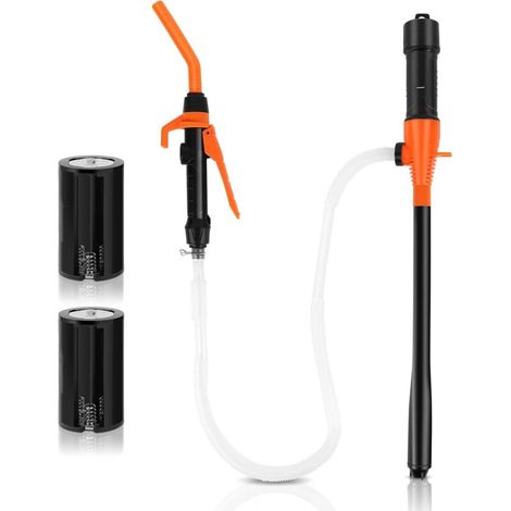 Pompe d'aspiration d'huile électrique, portable, 9 l/min, commande de buse réglable, pour liquides non corrosifs, vidange d'huile de voiture, aspiration de carburant, convient pour cellule D (1/5)