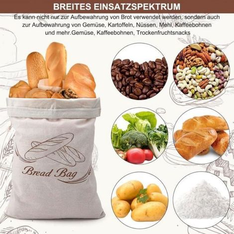 3PCS sac a painsac pain sac a pain tissu sac pain tissu botes pain huche pain sac a pain longue conservation BOITE A PAIN (1/4)