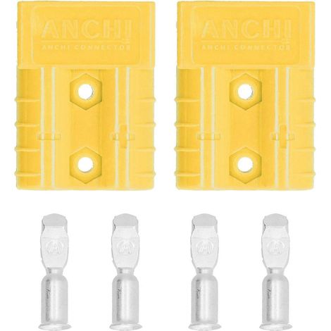 Stück Batterieanschluss 50A Leichtbau-Schnellkupplungs-Kabelbaumstecker-Set 6AWG 600V Gelb (1/4)