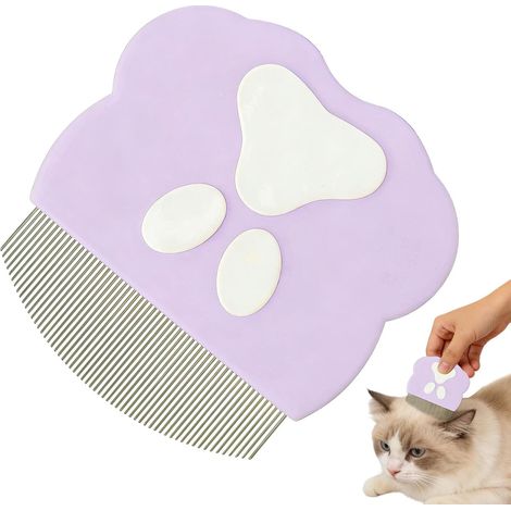 Peignes pour chat d'intérieur Brosse de toilettage multifonctionnelle en Peigne à poils pour chat pour brossage , poils longs/courts, chiots, chatons, bain, maison, vétérinaire (1/5)