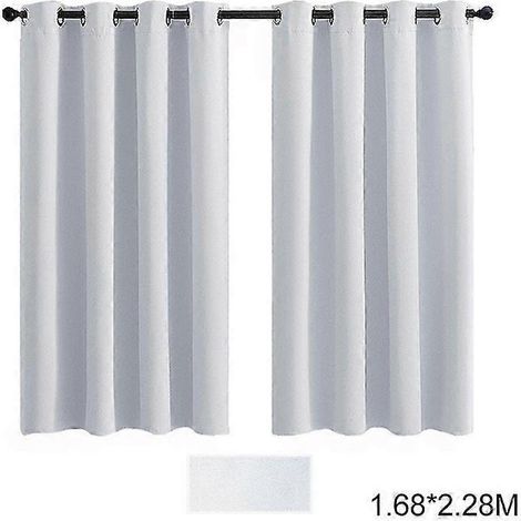 Rideau d'extérieur imperméable avec œillets métalliques, résistant aux intempéries et multifonctionnel, pour salon, chambre ou terrasse, 0,86 x 1,14 m (1/2)