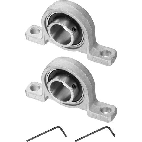 2pcs Paliers de Battement Montés Lisse KP005, Palier à Semelle Alésage 25mm pour Bride Roulement à Bille de Bloc Roue de Brouette Machine à Axe Imprimante 3D, P6(ABEC3) (1/5)