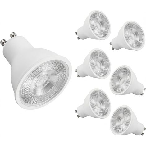 GU10 LED Light Bulbs Warm White 5W 3000K Pack of 6, 450LM Equivalent 50W Halogen, Non Dimmable Flicker Free, 38 Degree Beam Angle, Aluminium Body, Long Lifespan 30000 Hours, IP30 Indoor Lighting (1/5)