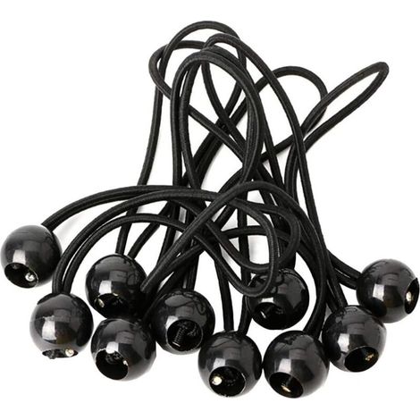 30 Pièces Tendeur Elastique, Tendeur Bache, Sandow Elastique, Tendeur Élastique pour Pavillon, Bâche, Camping, Tente, Rideaux Harnais d’Extension(150mm) (1/4)