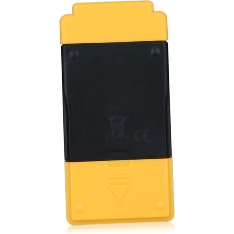 Humidimètre Numérique Lcd Trois-en-un Dm1100 pour Bois et Papier Carton et Matériaux Durcis, Jaune, Plastique, Mini Format Portable, 4 Piles Lr44 (1/5)