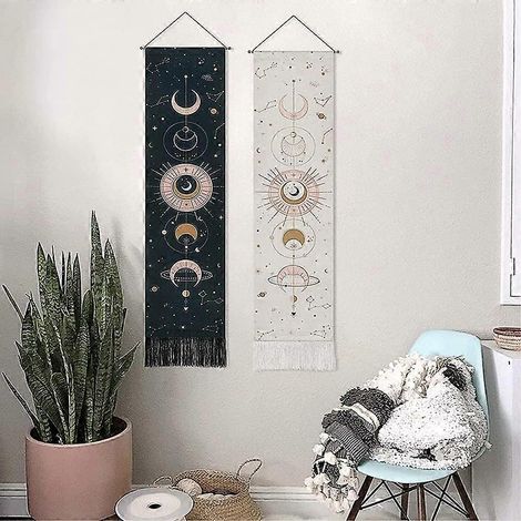 BOUTIKS Tapisserie bohème, Guirlande de lune Chambre Appartement Golden Moon Ramad (1/5)