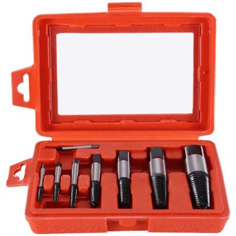 Ensemble d'extracteur de goujons de boulons durables, outil à vis de 8 pcs, résistance à la rouille Rivale de dureté pour l'écrou de boulons endommagés cassés (1/5)