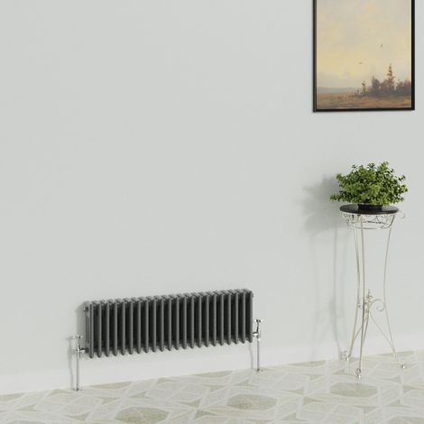 WarmeHaus Traditional Radiator Anthracite 3 Column 300x1012mm (1/5)