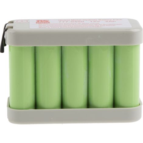 Bloc batterie rechargeable RS PRO 12V NiMH 2Ah AA x 10 ( Prix pour 1 ) (1/2)