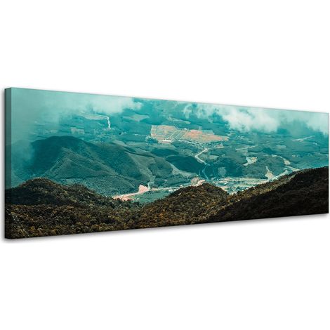 Lienzo impreso con paisaje natural de tierras altas, 120x40 cm.