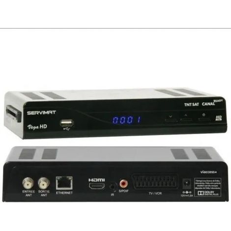 RÉCEPTEUR NUMÉRIQUE SERVIMAT VEGA HD ET CORDON HDMI (SANS CARTE TNTSAT)
