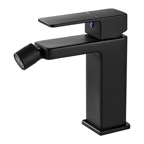 Schwarze Bidetarmatur, Bidet-Mischbatterie mit Standardauslauf, Armaturen ohne Pop-Up-Ablauf, Einhebel-Badarmatur aus Messing, Mattschwarz - (1/5)