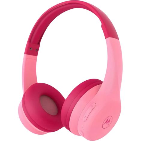 Motorola Casques pour enfants Moto JR300 Microphone intégré supra-auriculaire Supra-auriculaire Bluetooth Sans fil Rose