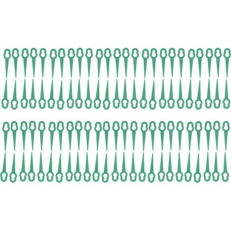 Ortviai Lames de débroussailleuse en plastique L70 – 100 pièces, vertes, 76 mm, pour tondeuses et débroussailleuses domestiques (1/3)