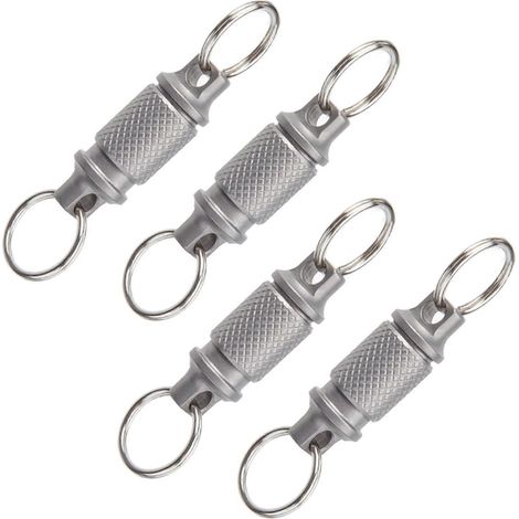 Schnellverschluss-Drehschlüsselanhänger aus Titan, abnehmbarer und robuster Schlüsselhalter für Autoschlüssel (4er-Set) (1/5)