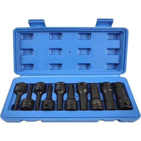 Jeu de 10 embouts hexagonaux à impact Master Drive 1/2 pouce, tournevis hexagonal (1/5)