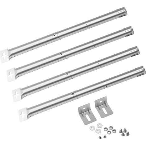 ZOLGINAH 30,8 à 45cm universal brûleur pour barbecook accessoires, camping gaz, bruleur inox barbecue pièces de rechange, 4Pack (1/5)