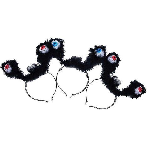 3er-Pack Halloween-Haarbänder mit Augapfel-Motiv, leuchtende Haarbänder für Geisterfeste, Augen-Kopfbedeckungen, Halloween-Dekorationen, zufällige Augapfelfarbe (1/3)
