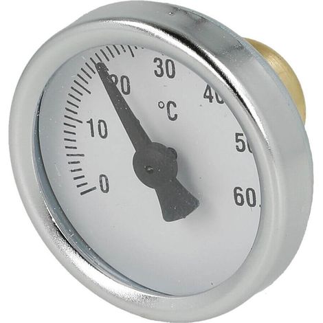 Thermomètre pour collecteur de chauffage avec vannes coudées