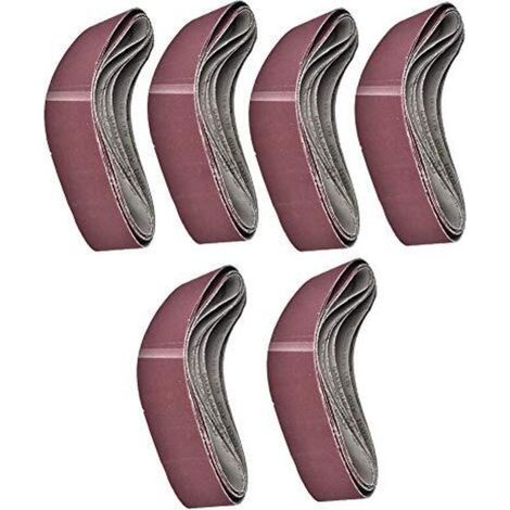 6er-Set Schleifbänder 915 x 100 mm – Verschiedene Körnungen 60/80/100/120/150/180 – Zum Schleifen von Hartholz und Metall – Hohe Abriebfestigkeit – GXK51-B-Crezuo