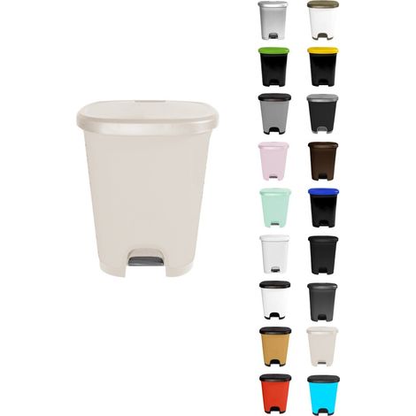 Cubo basura plástico moderno Apertura con pedal Cubo reciclar (1/5)