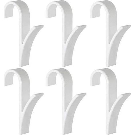 Lot de 6 cintres clips blancs pour radiateur ou sèche-serviettes, cuisine/salle de bain, 1 jeu