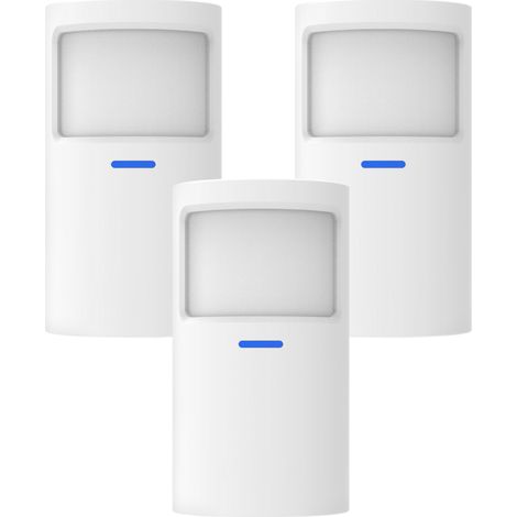 Daewoo Security - Pack de 3 détecteurs de mouvement intérieures WPS305 - Fonctionnement infrarouge, déclenche votre système dès qu'un mouvement est détecté - Compatible animaux - Compatible Touch, Tou (1/4)