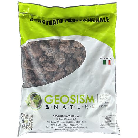 Lapillo vulcanico rosso, lava vulcanica 10/16 mm (1 kg - 1,1 lt) (1/2)