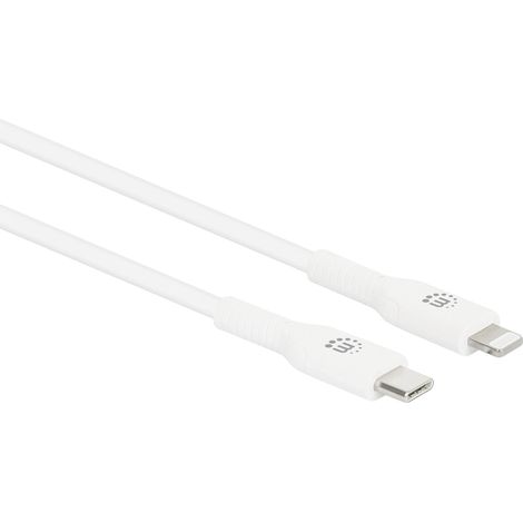 Manhattan Câble USB USB-C® mâle, Connecteur Lightning 1.00 m blanc 394512 (1/4)