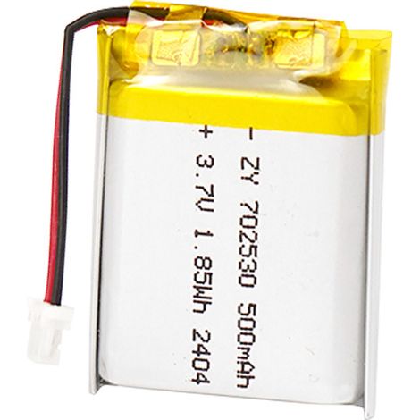 702530 polymer lithium battery 500mAh, suitable for wireless mouse POS machines, 3.7V rechargeable lithium battery. (1/5)
