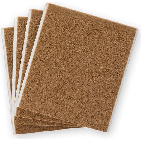 Confezione da 4 feltri adesivi sintetici marroni 100x85mm Plasfix INOFIX (1/2)