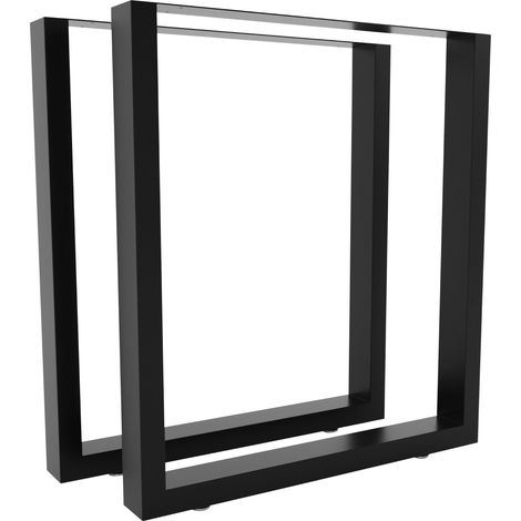 2er Set Tischbeine Velden für Couchtisch schwarz 30 cm