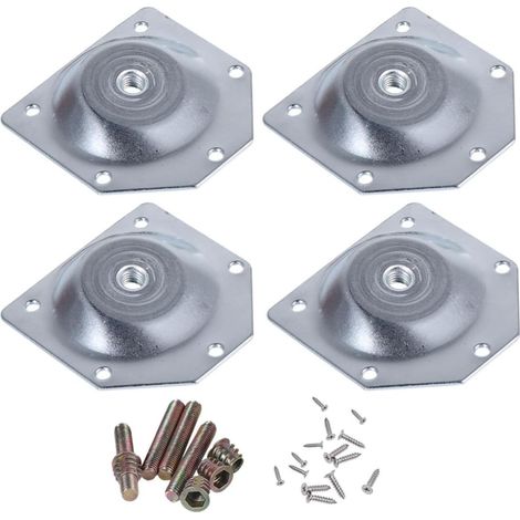 eur Incliné Pièces Argenté de Table Pied 6 en Fer Fixation Pratique, pour Chaise et Coiffeuse, Ajustement Sûr sur Angle, Lot de 6 (1/5)