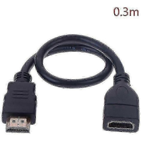 Câble d'extension HDMI mâle-femelle de 30 cm (0,3 m) avec protection (1/5)